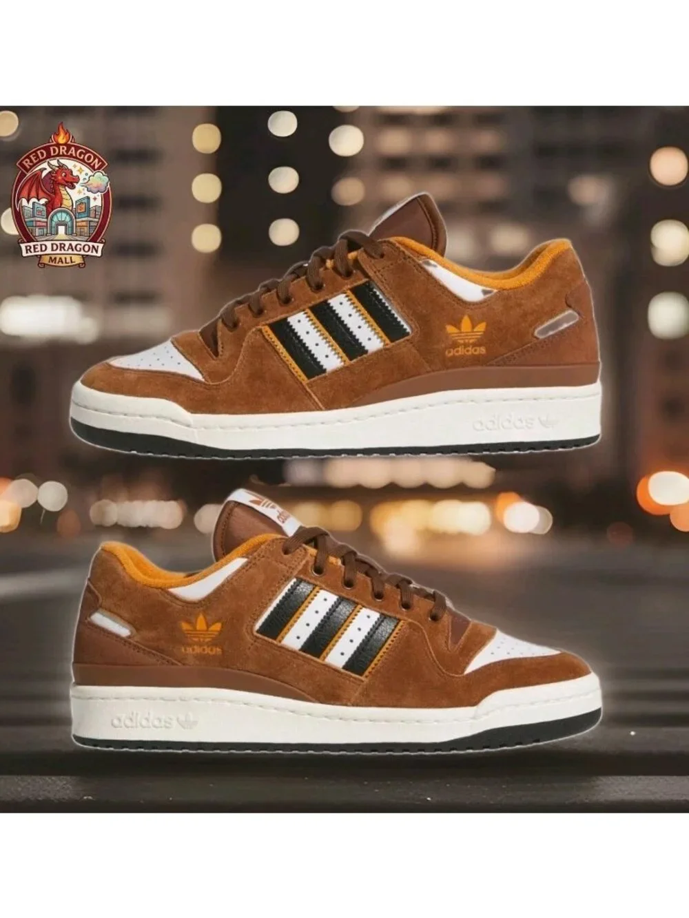 Adidas White Brown Orange Black Skate Retro Forum 84 Low JP6076 - Men's Sz 12.5
